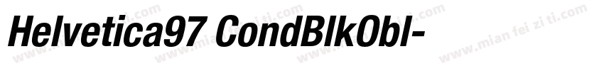 Helvetica97 CondBlkObl字体转换